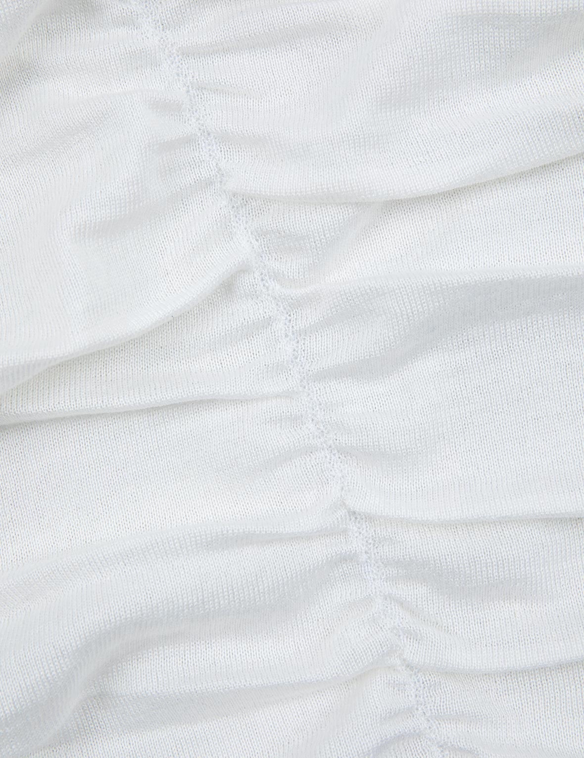 Ruched Front High Neck Knit Top - 13