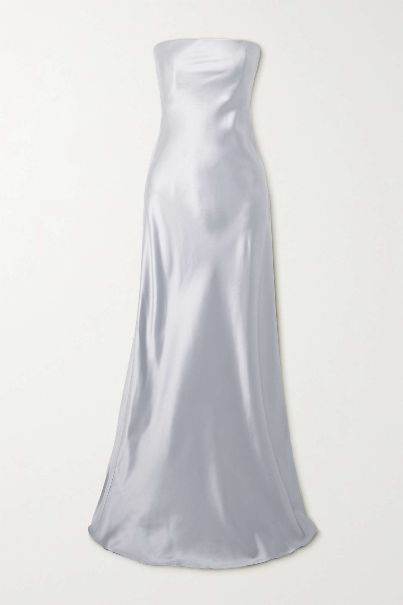 Strapless satin maxi dress - 1