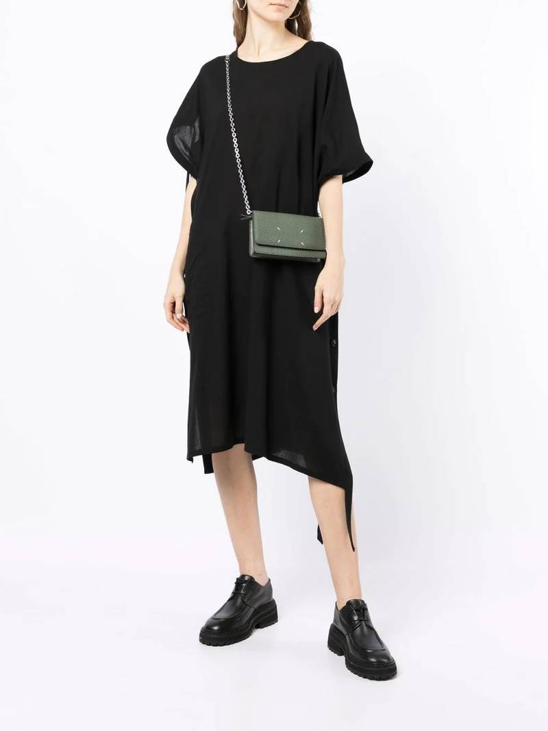 Y's buttoned side-tie midi dress outlook