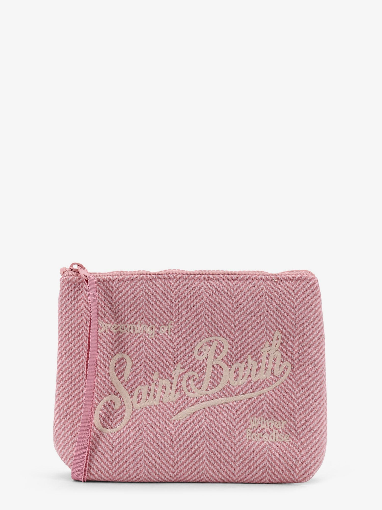 MC2 SAINT BARTH - Mc2 Saint Barth Aline Wool Clutch With Herringbone Motif - 1