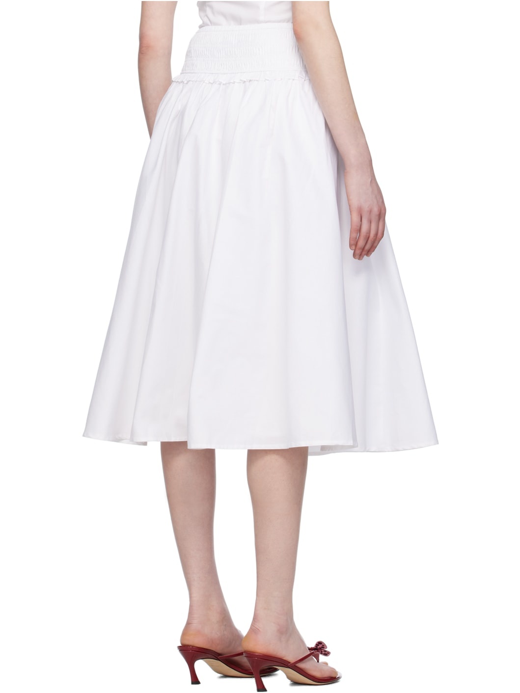 White Fontana Midi Skirt - 3