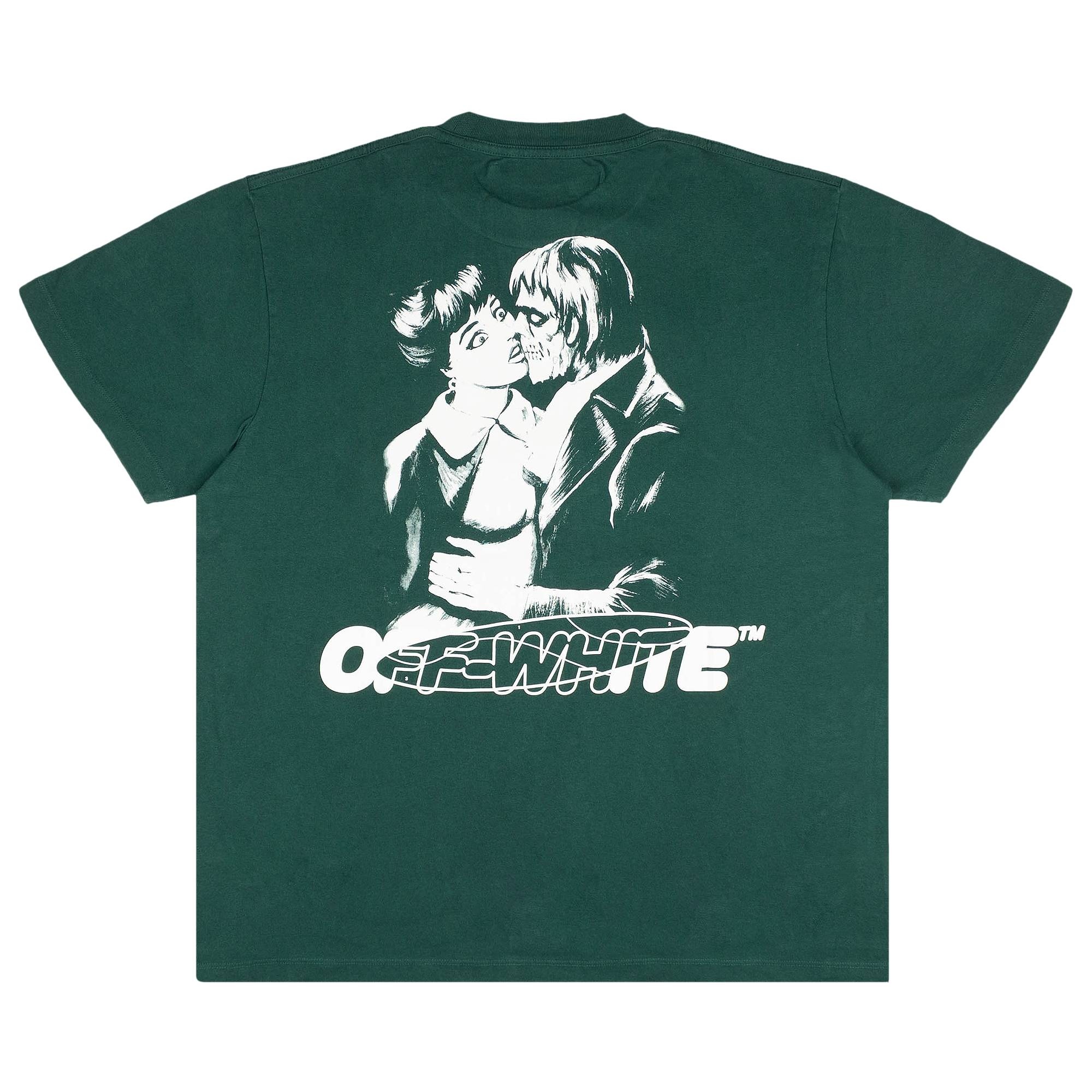 Off-White Kiss 21 Short-Sleeve Over Tee 'Green/White' - 2