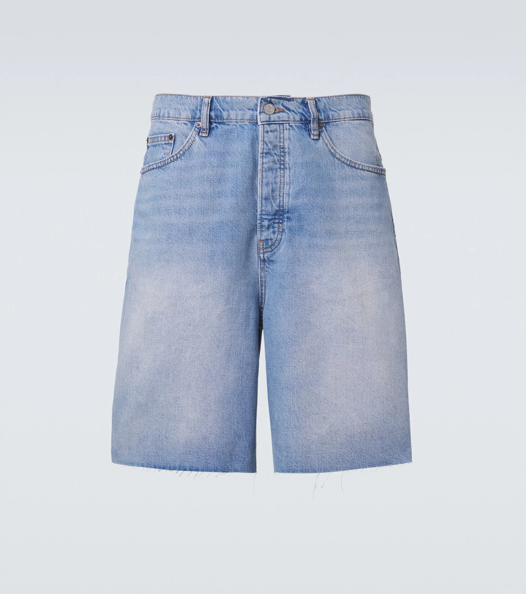 DIstressed denim Bermuda shorts - 1