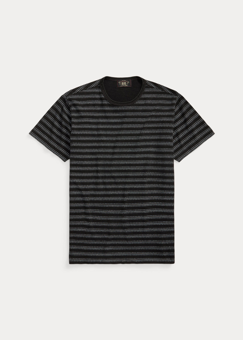 Striped Jersey Crewneck T-Shirt - 1