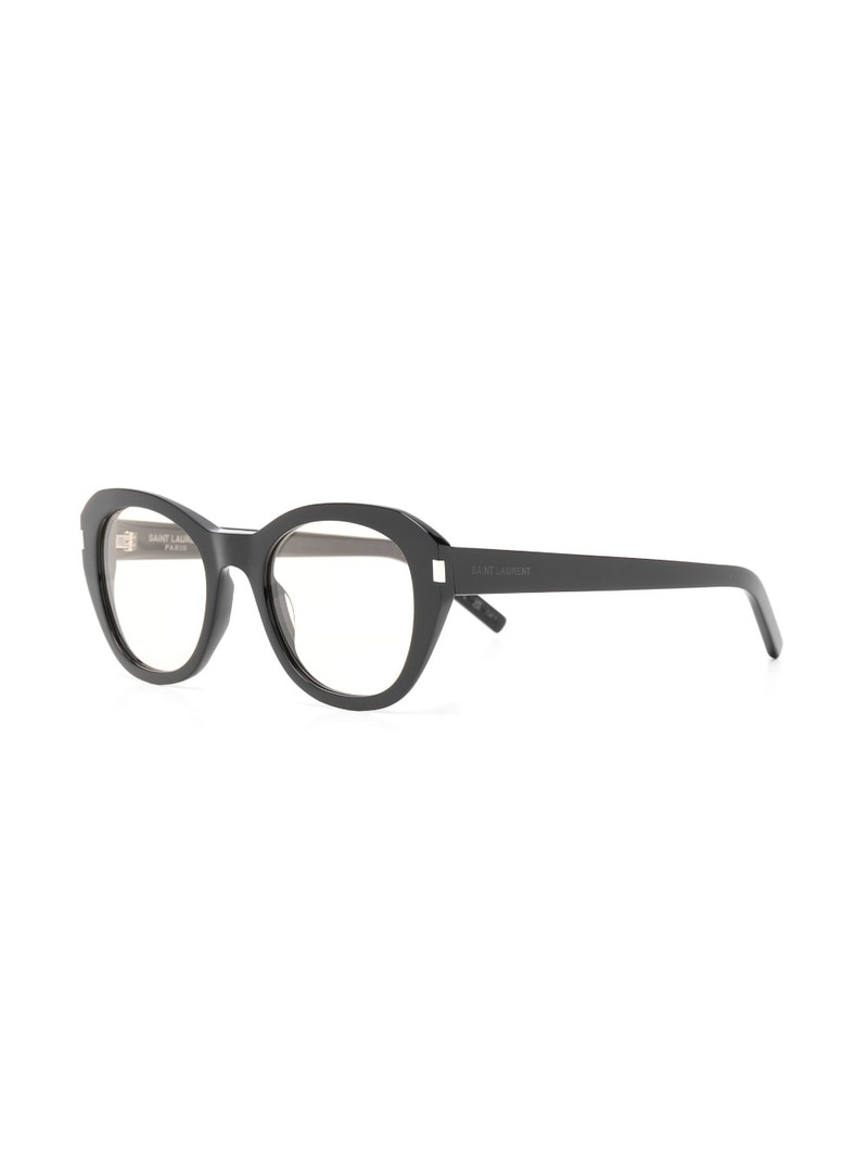 SAINT LAURENT round-frame logo sunglasses outlook