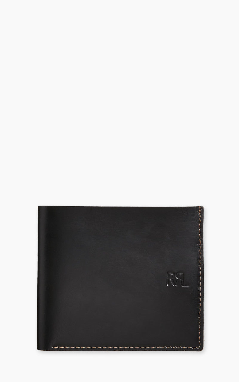 LEATHER BILLFOLD WALLET BLACK OVER BROWN - 1