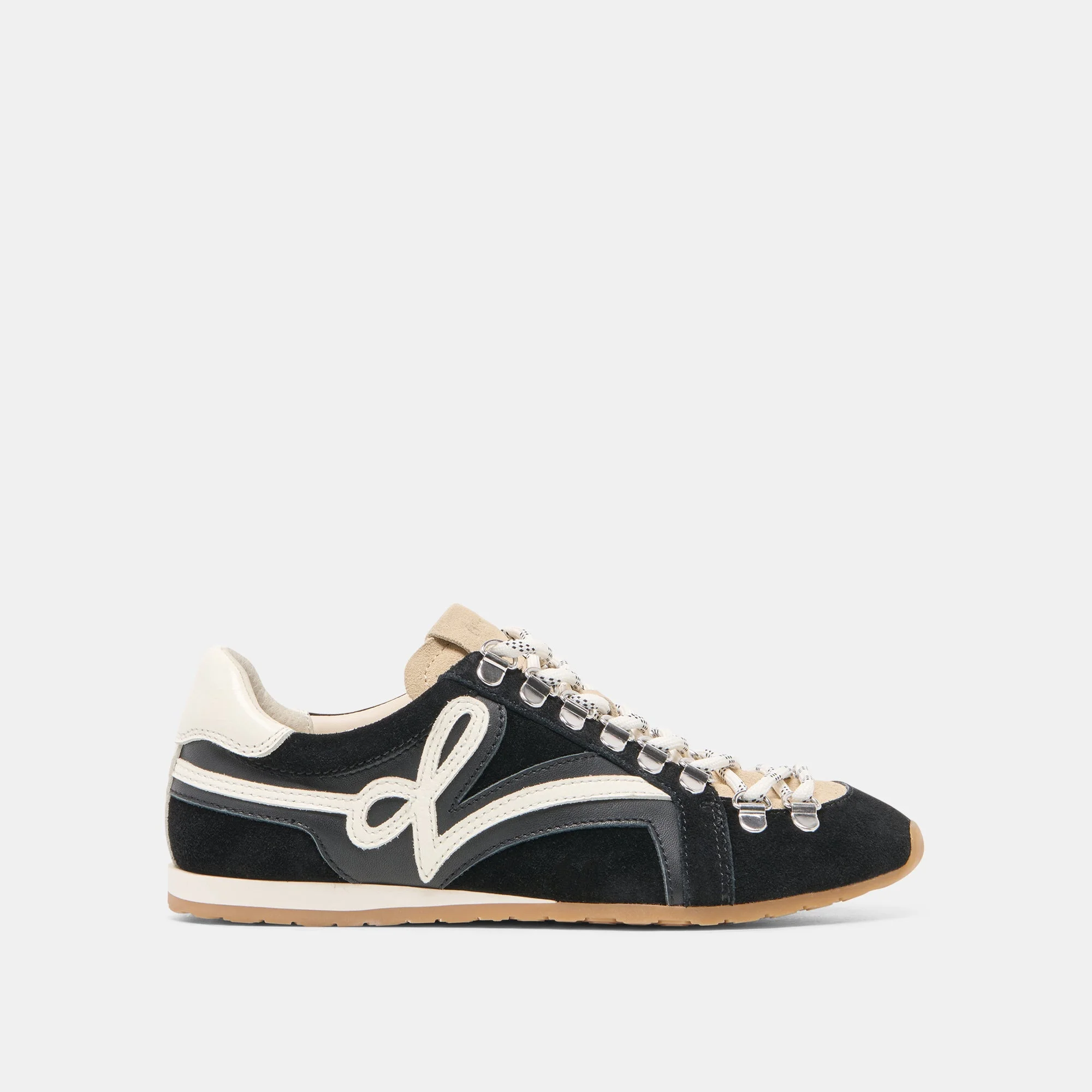 DEACON SNEAKERS BLACK WHITE SUEDE - 1