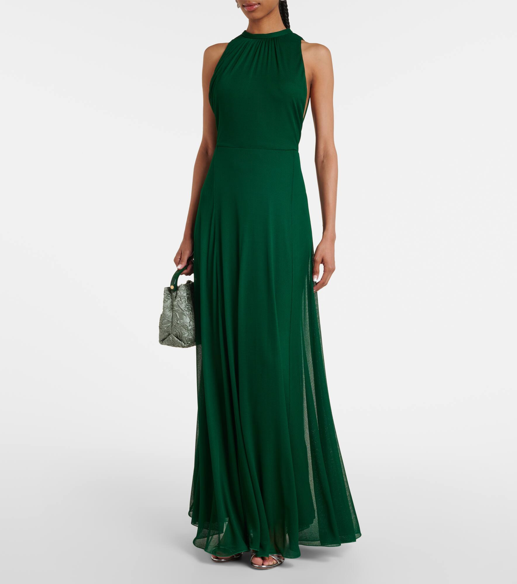 Carnet mesh jersey maxi dress - 2
