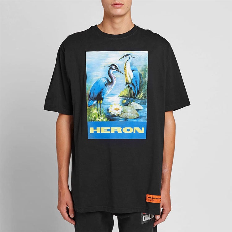 Heron Preston Heron Print Oversized T-Shirt Black/Blue/Multi HMAA001F197600010488 - 3