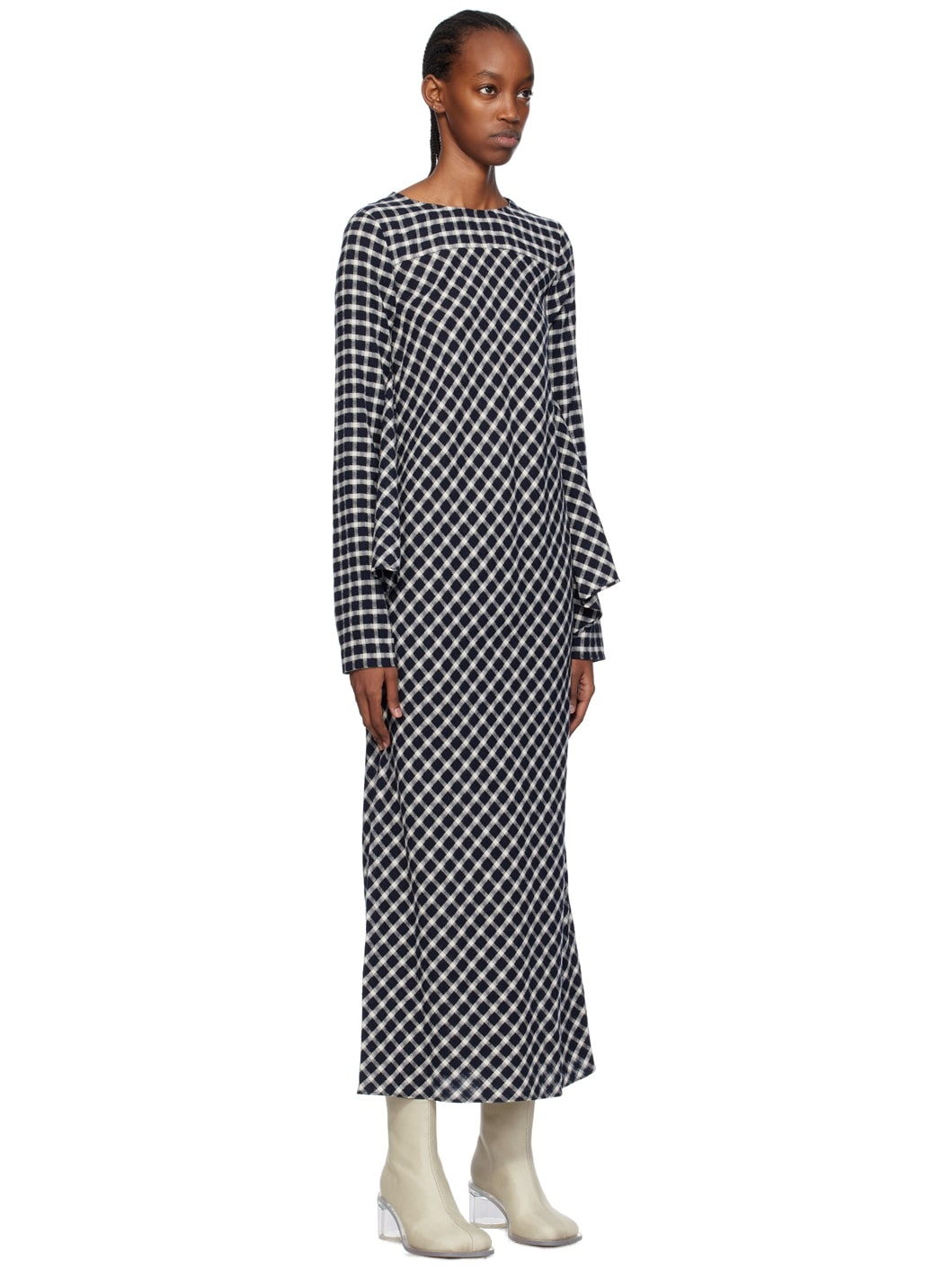 Black & White Check Maxi Dress - 2