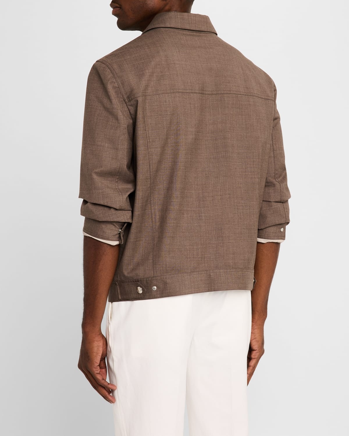 Men's Wool Snap-Front Trucker Jacket - 3