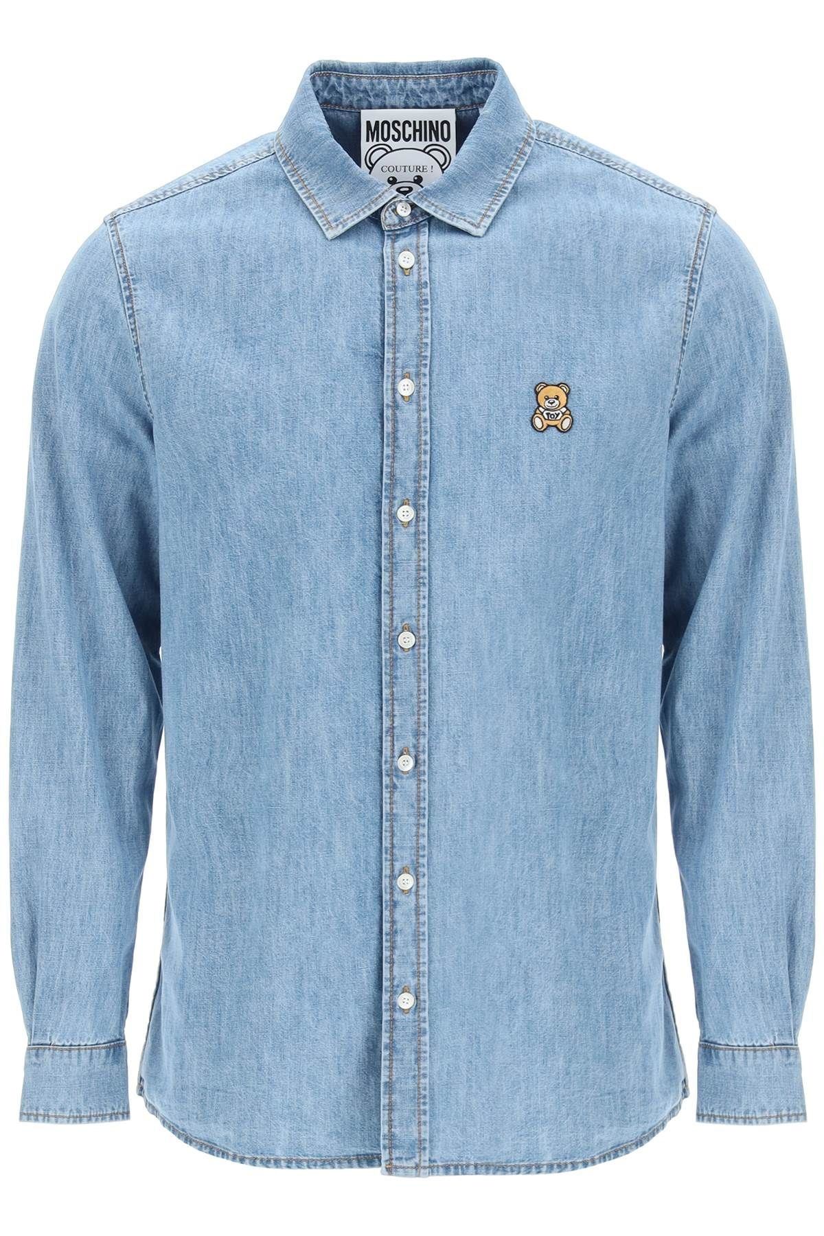 TEDDY BEAR PATCH DENIM SHIRT - 1