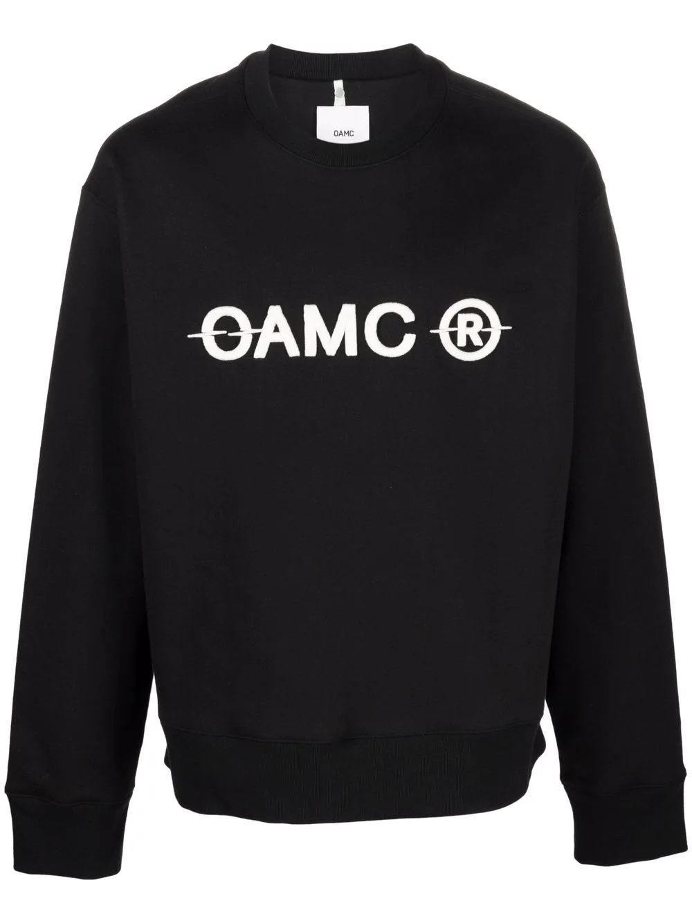 logo-print crew neck jumper - 1