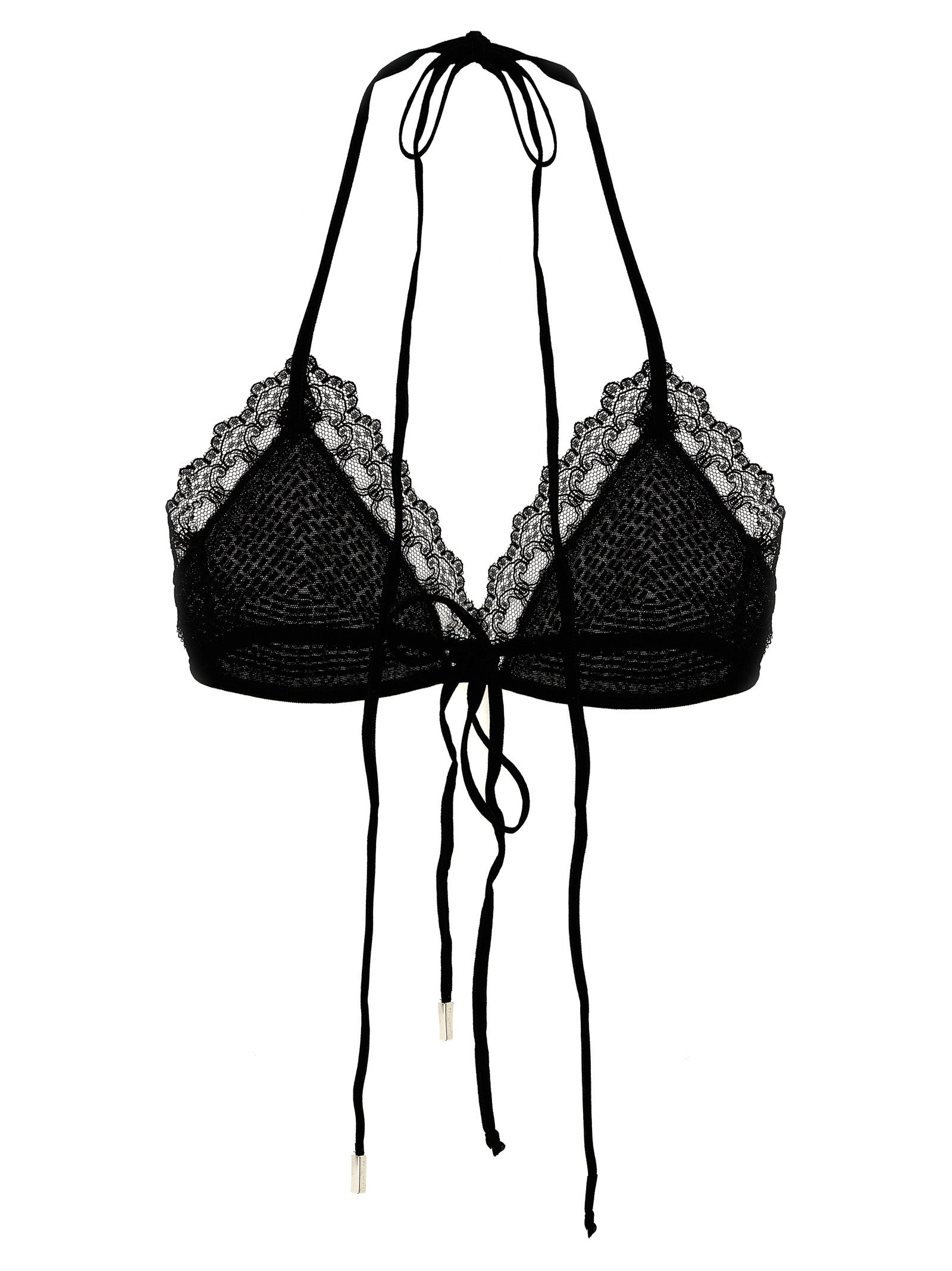 インナー・ルームウェアその他 THE ATTICO Rhinestone bra Black 250WCL00001 THE ATTICO Rhinestone Bra Underwear, Body Black