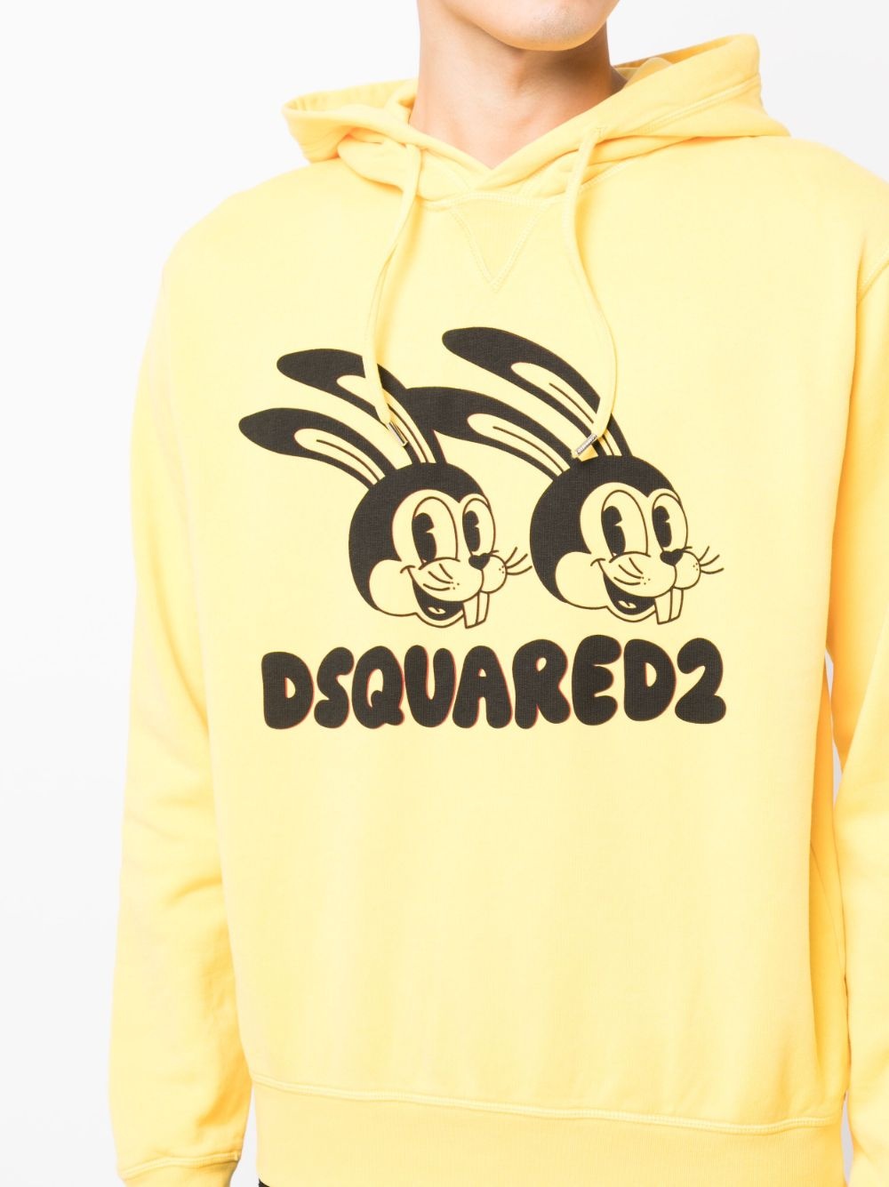 logo-print cotton hoodie - 5