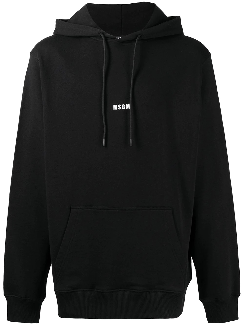 logo-print cotton hoodie - 1