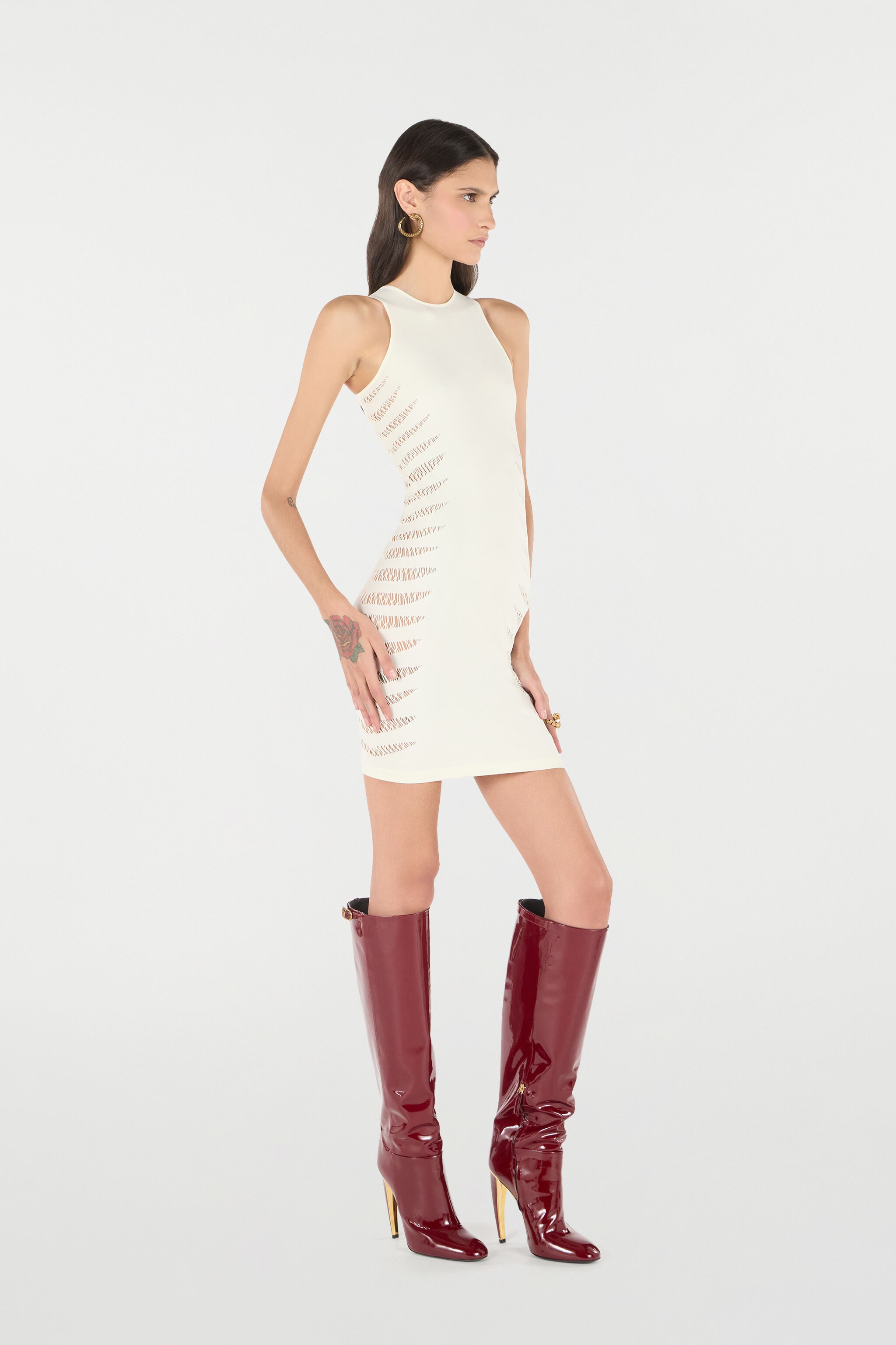 Dress With Openwork Zebra Pattern 3