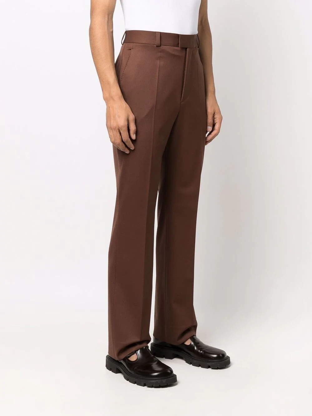 high-waisted tailored trousers - 3