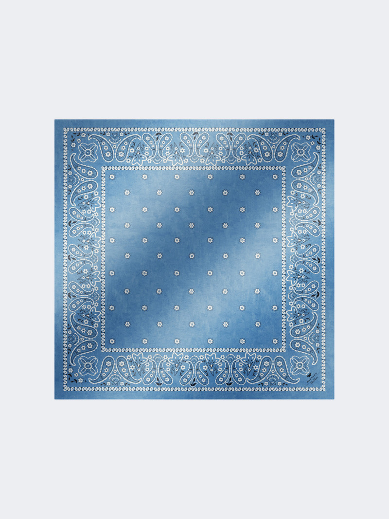 PENTOLA Bandanna print silk foulard - LIGHT BLUE 1