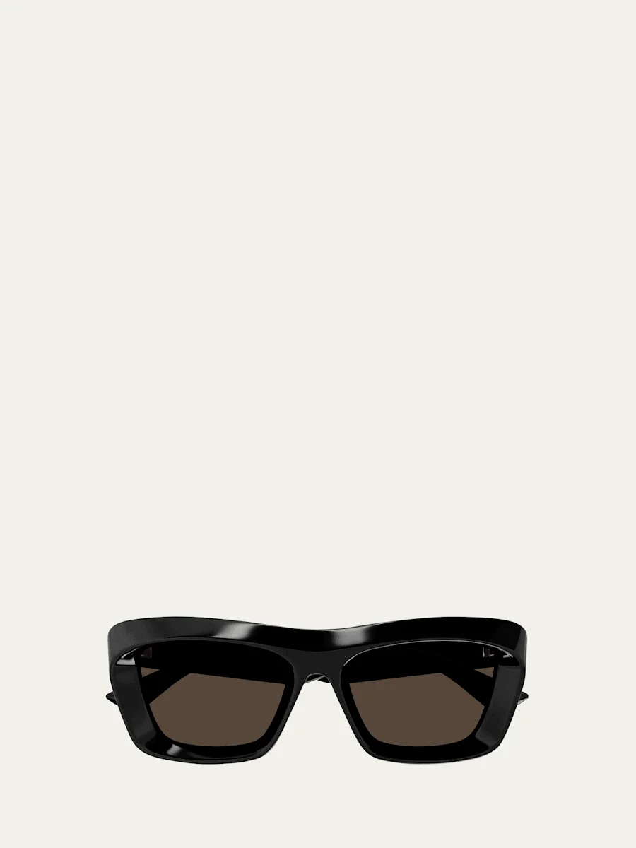 Beveled Acetate Rectangle Sunglasses - 1