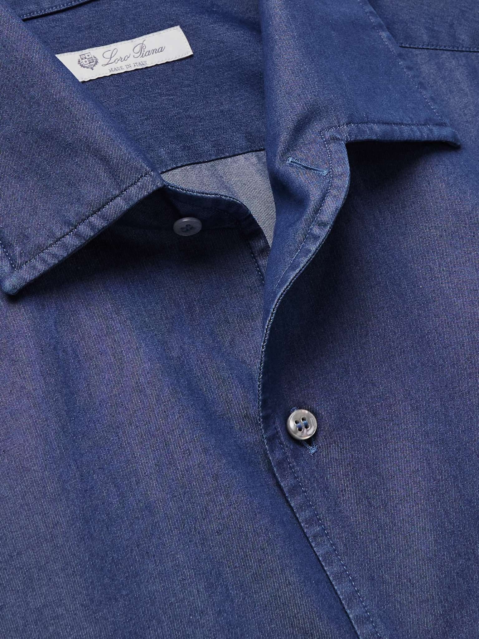 Washed Cotton-Chambray Shirt - 8