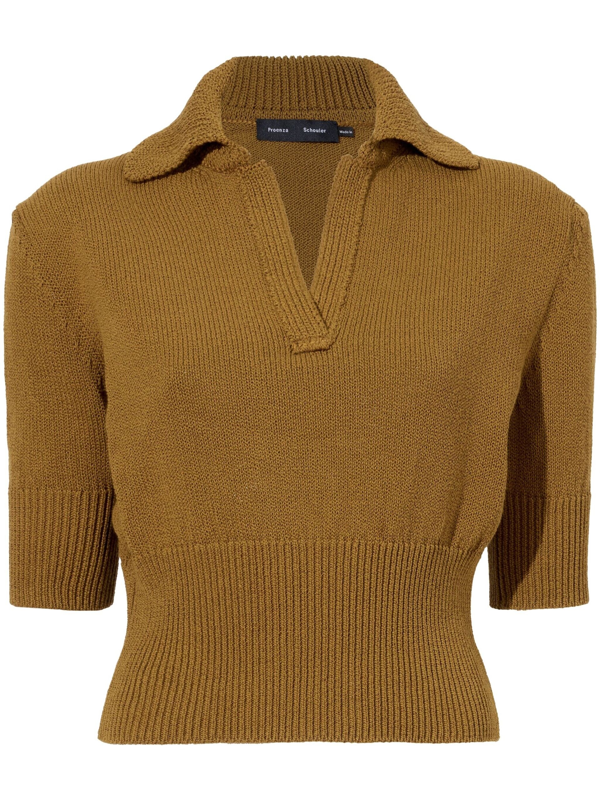 brown Reeve knitted polo top - 1