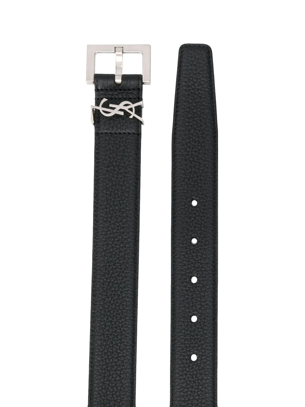 grained leather belt - 2