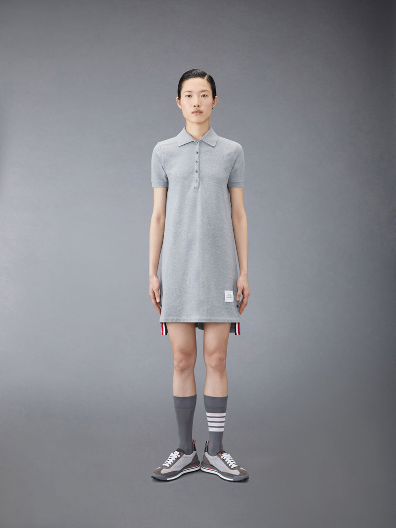 RWB-stripe midi polo dress - 1