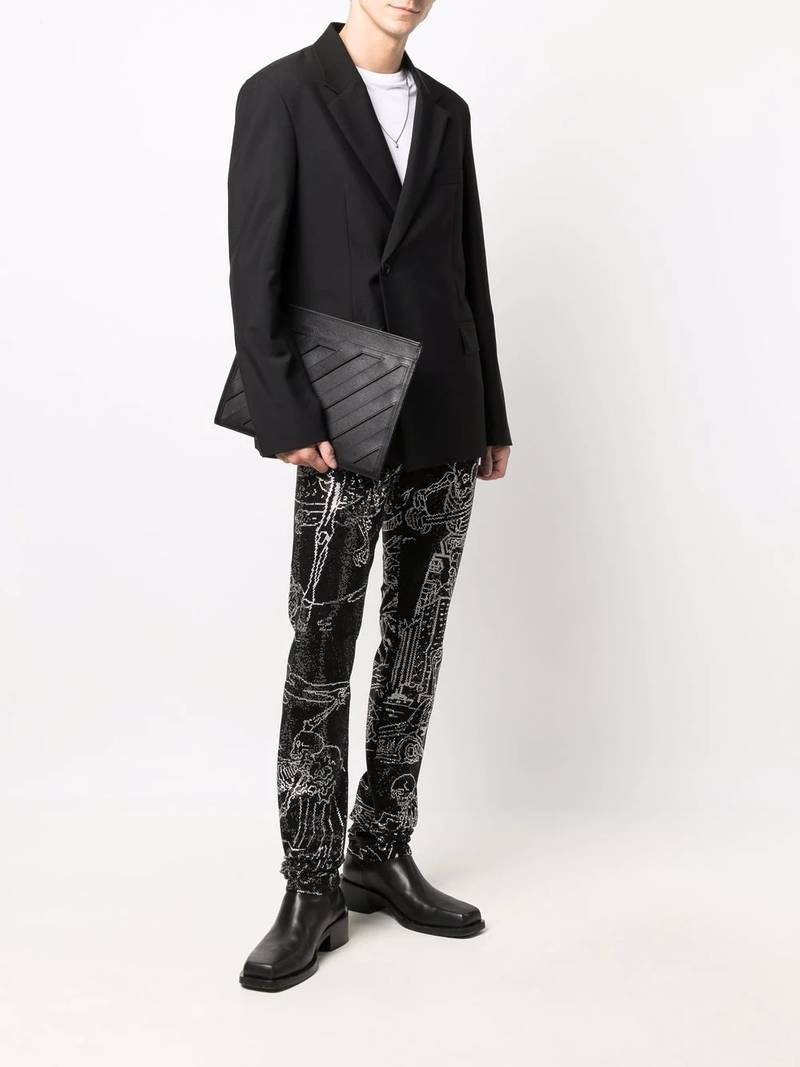 PHILIPP PLEIN Skeleton Tattoo straight-leg jeans outlook