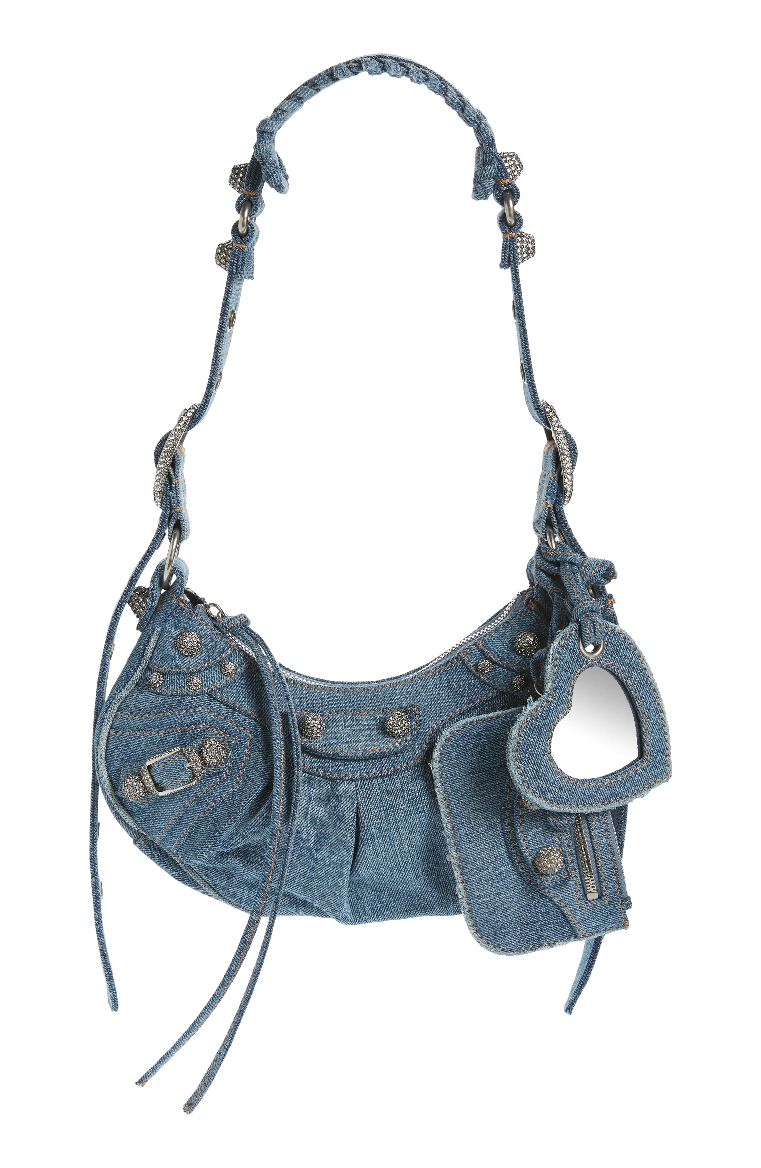 Extra Small Cagole Denim Shoulder Bag - 1