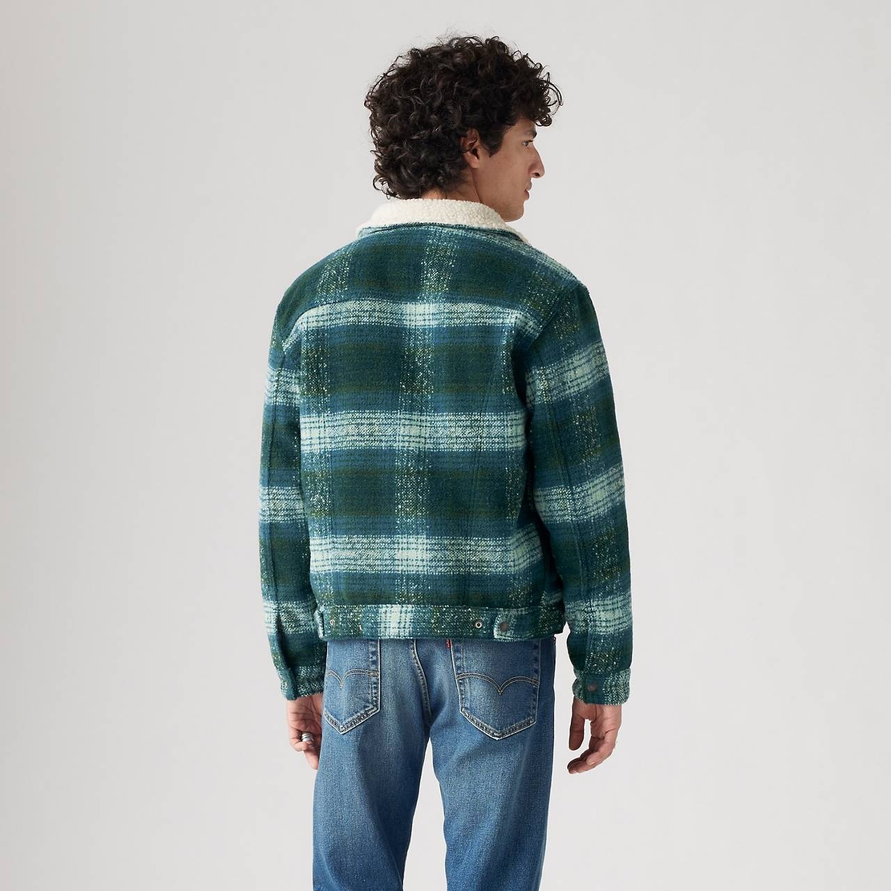 PLAID TYPE III SHERPA TRUCKER JACKET - 4