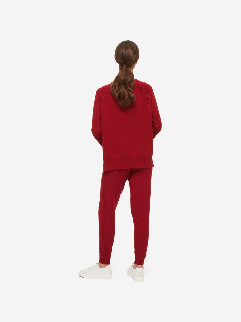 Women's Track Pants Daphne Cashmere Red - 4