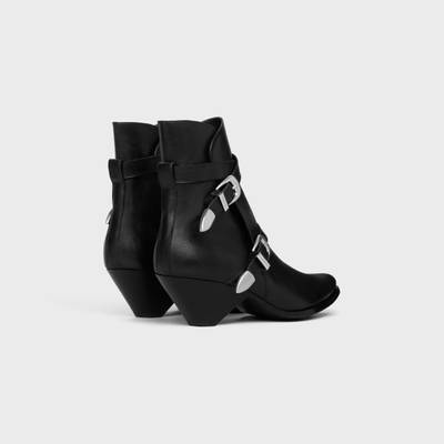 CELINE DOUBLE BUCKLE ZIPPED CONIQUE BOOT in SHINY CALFSKIN outlook