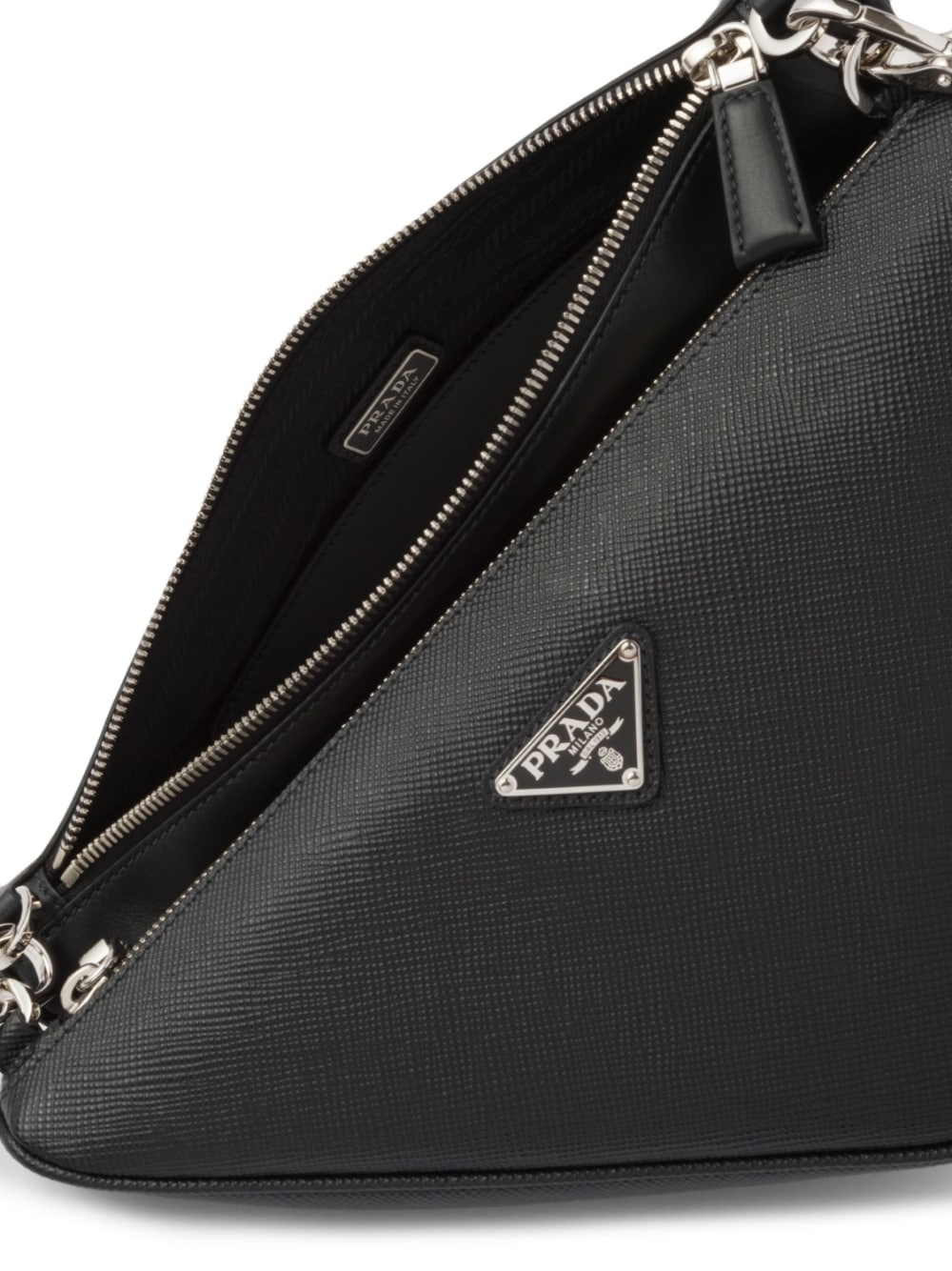 triangle Saffiano-leather shoulder bag - 6