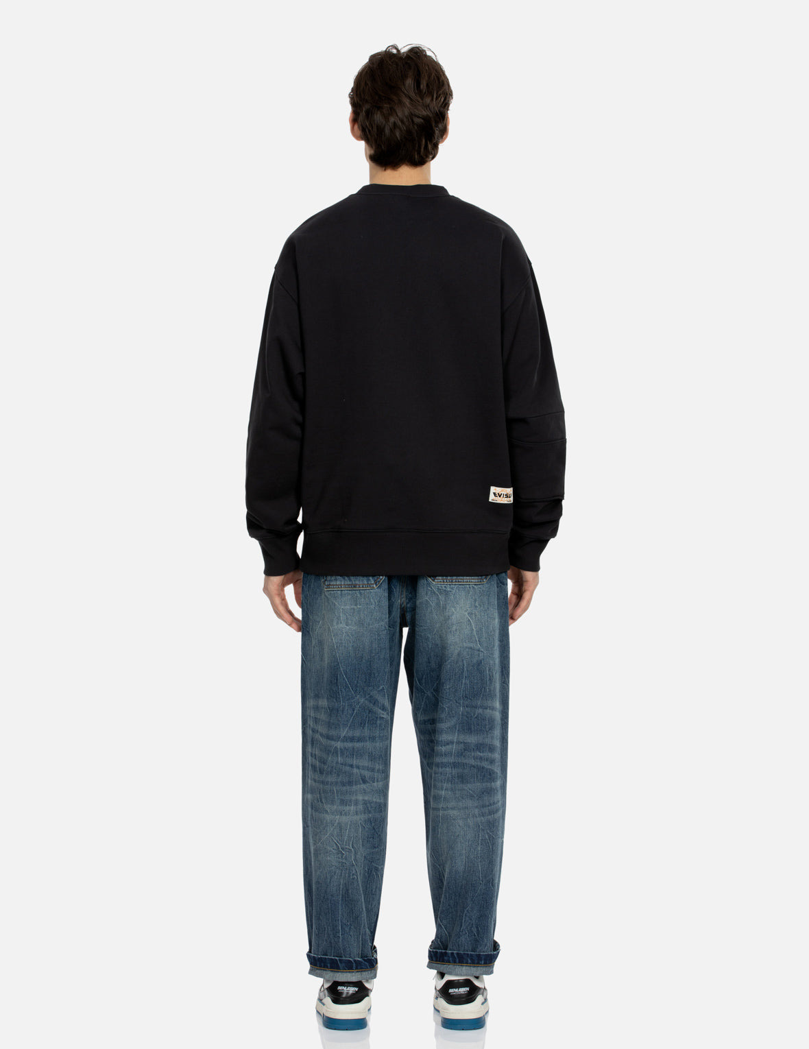 SEAGULL AND GODHEAD PRINT POCKET LOOSE FIT SWEATSHIRT - 6