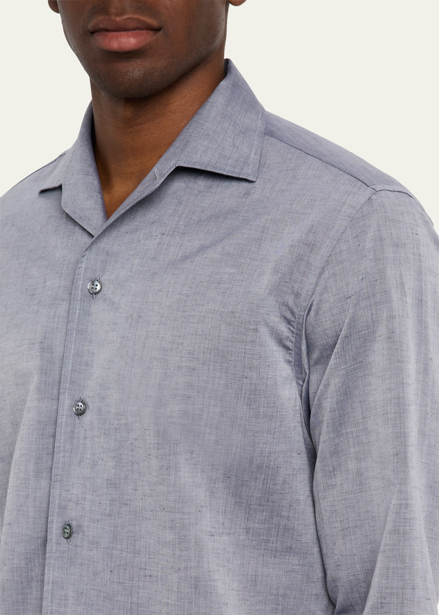 Men's Cotton and Linen Sport Shirt - 5