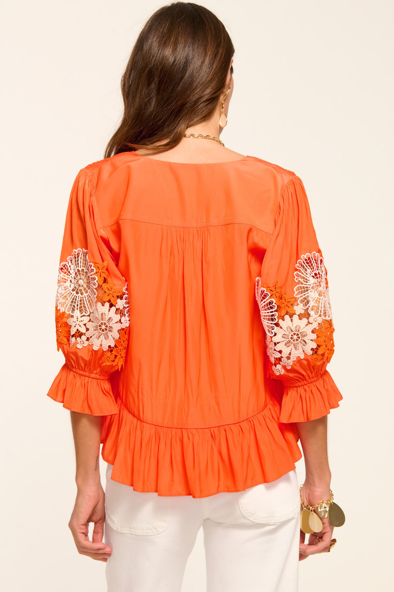 Berry Embroidered Short Sleeve Blouse 3