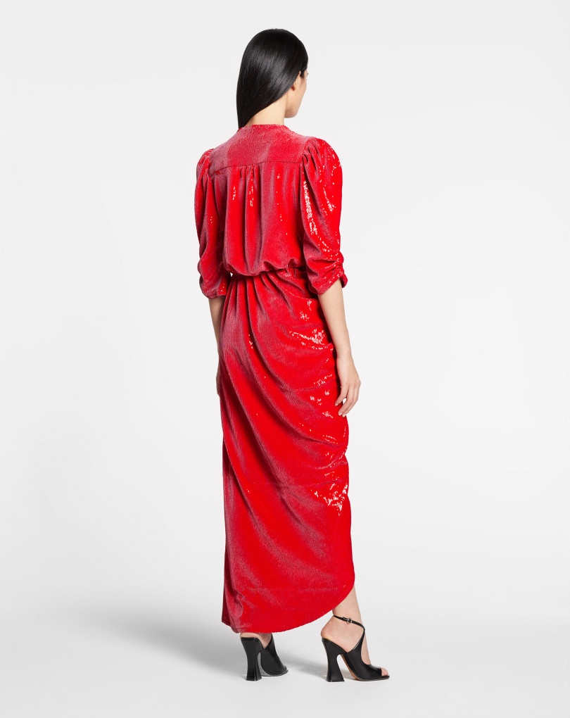 LONG WRAP DRESS - 4