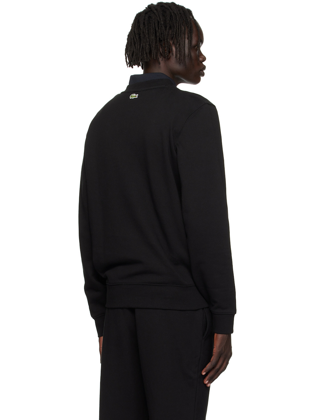 Black Printed Fleece Sweatshirt - 3