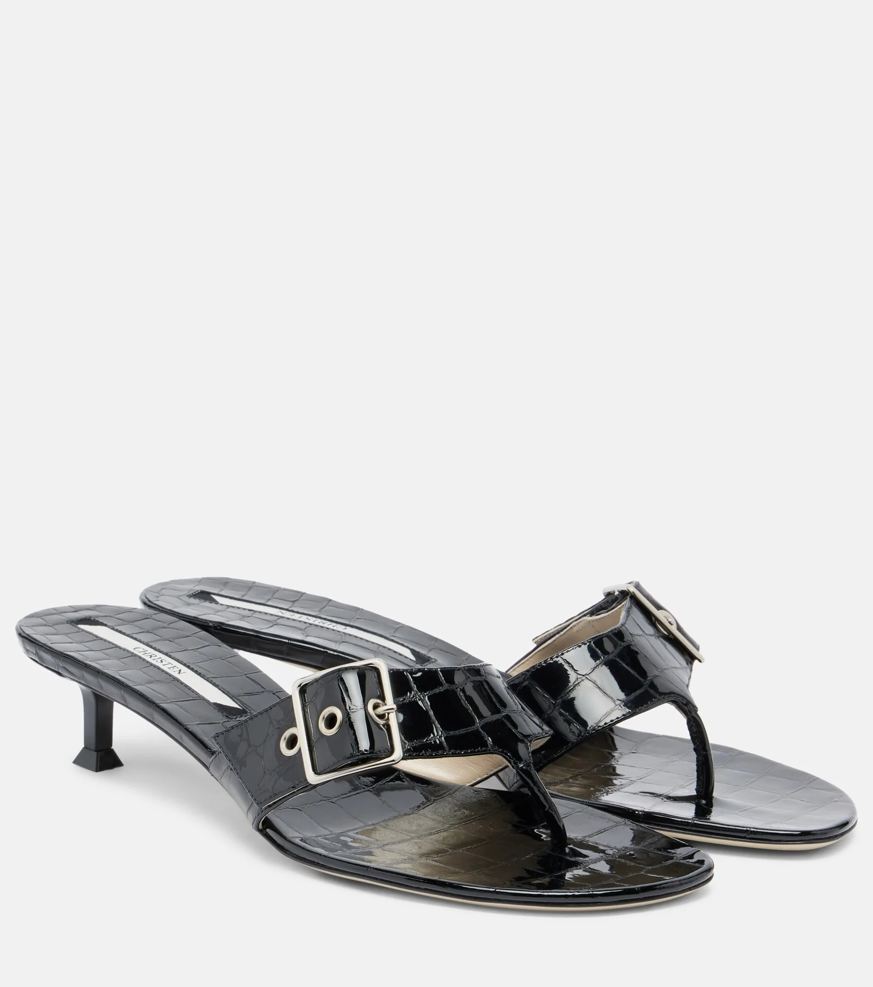 Helix patent leather thong sandals - 1