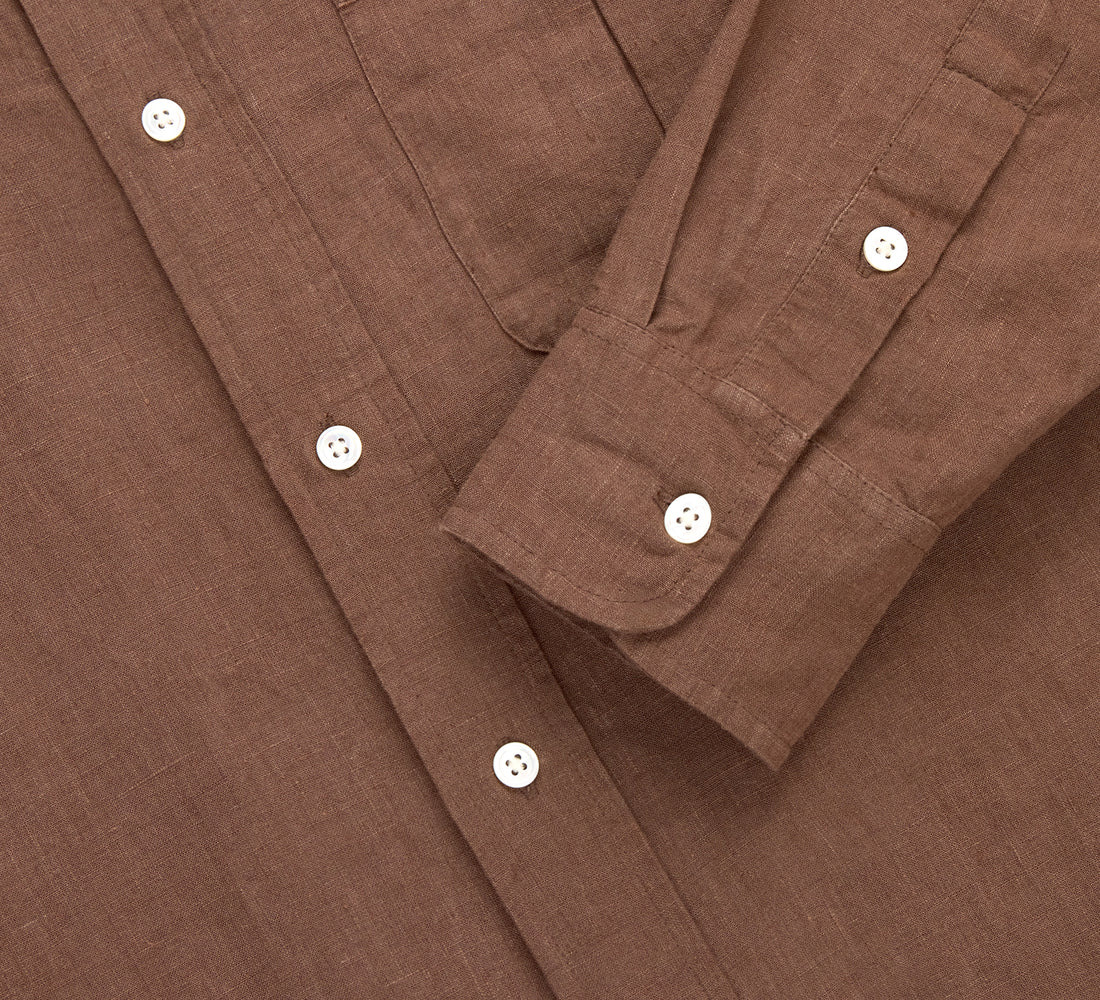 Club Collar Shirt - Rust Hemp - 4