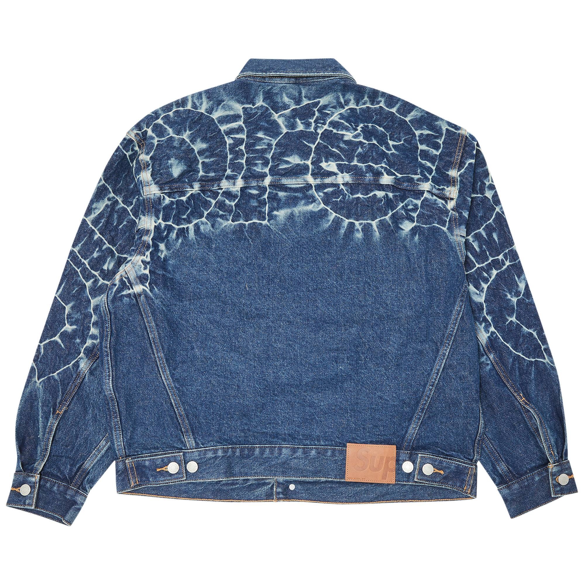 Supreme Shibori Denim Trucker Jacket 'Rigid Indigo' - 2