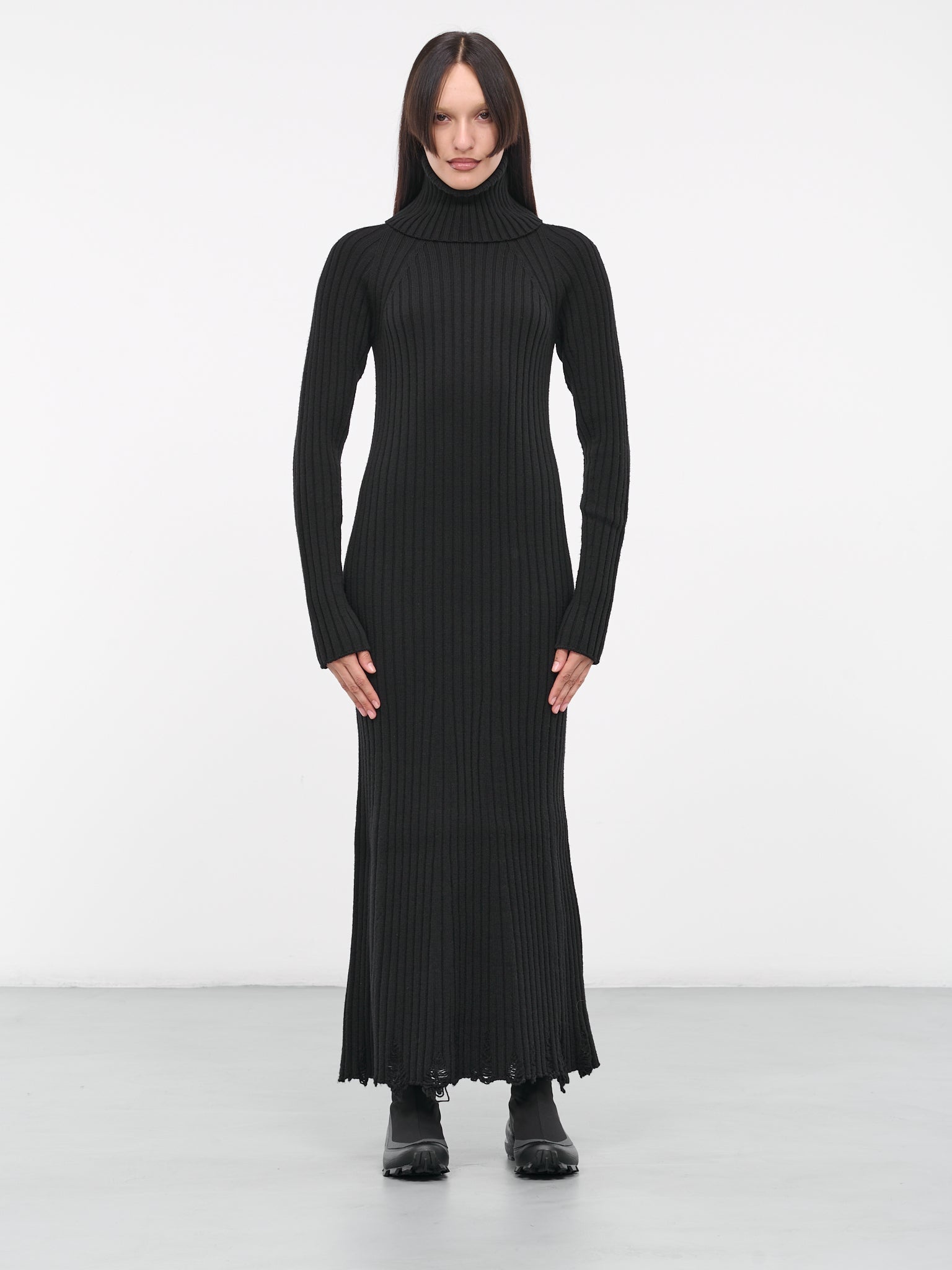 Distressed Rib Knit Dress - 6