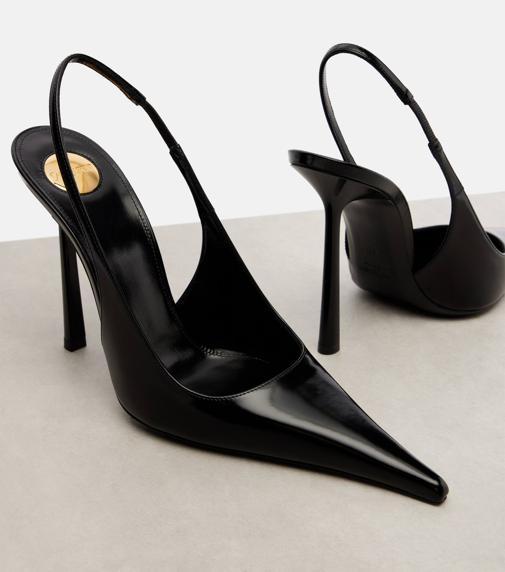 Vendome 110 leather slingback pumps - 5