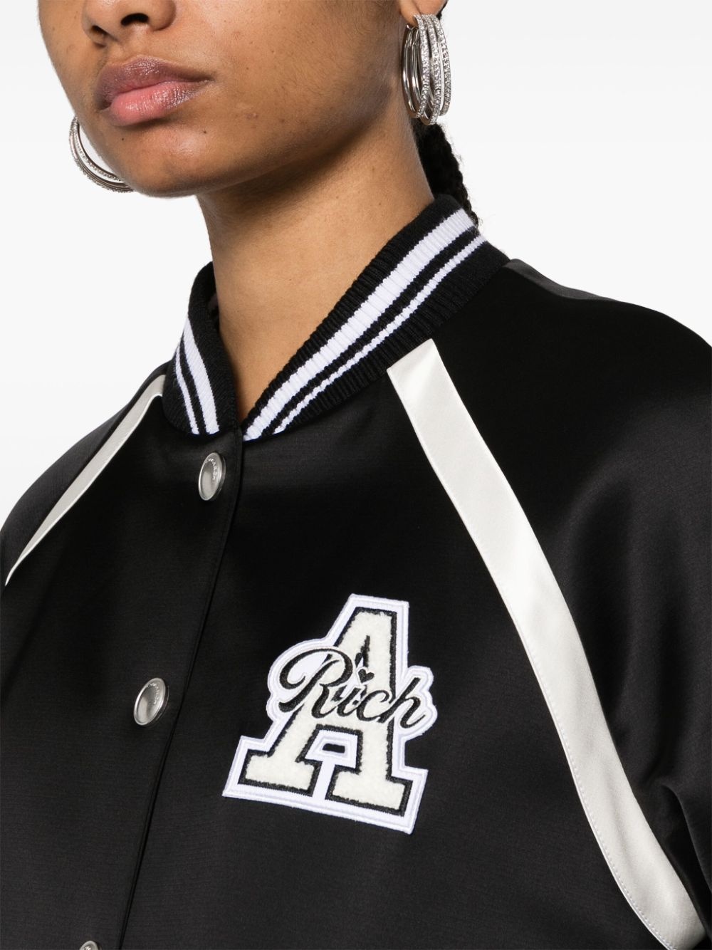logo-patch padded jacket - 5