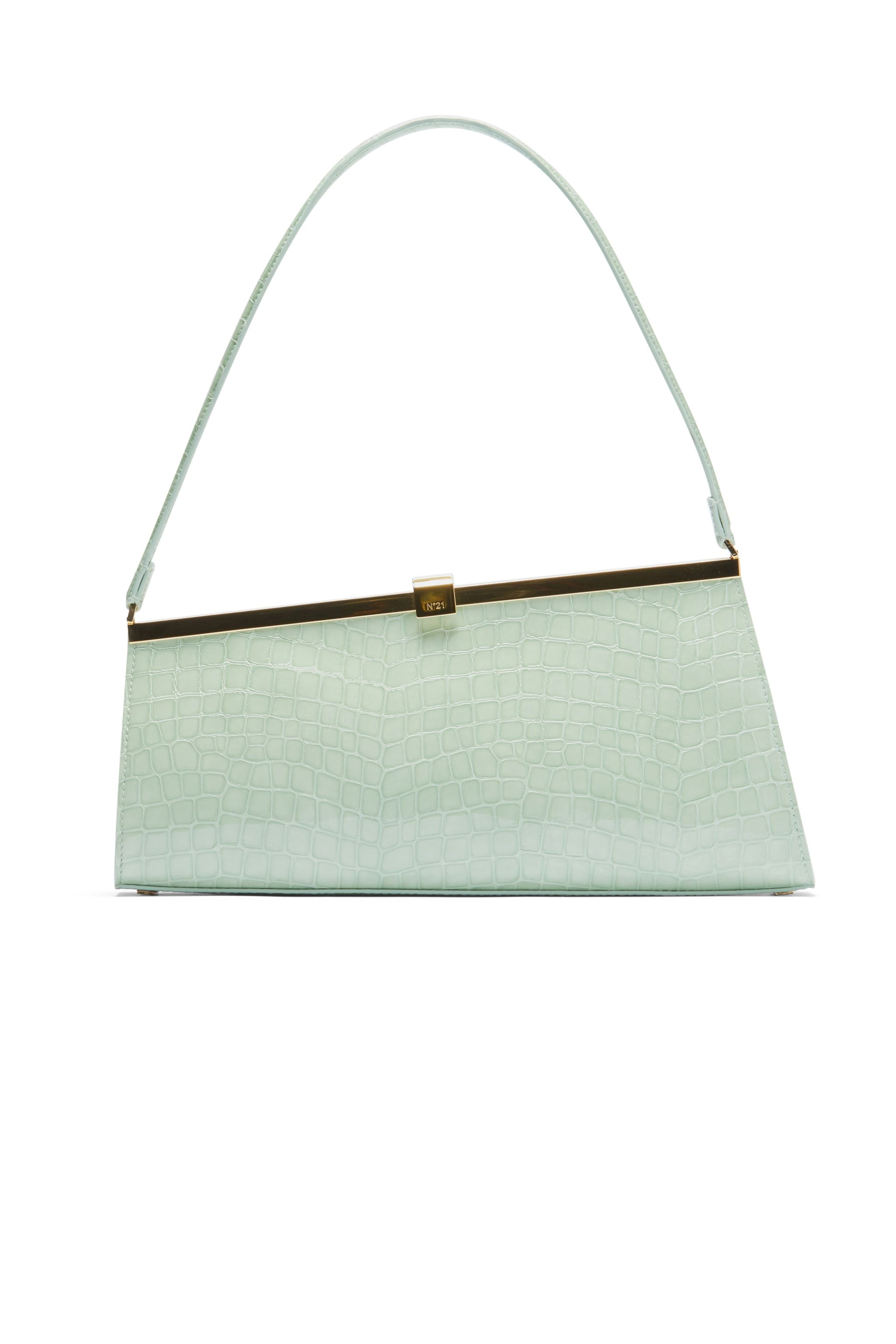 JEANNE CROC-EFFECT LEATHER SHOULDER BAG - 1