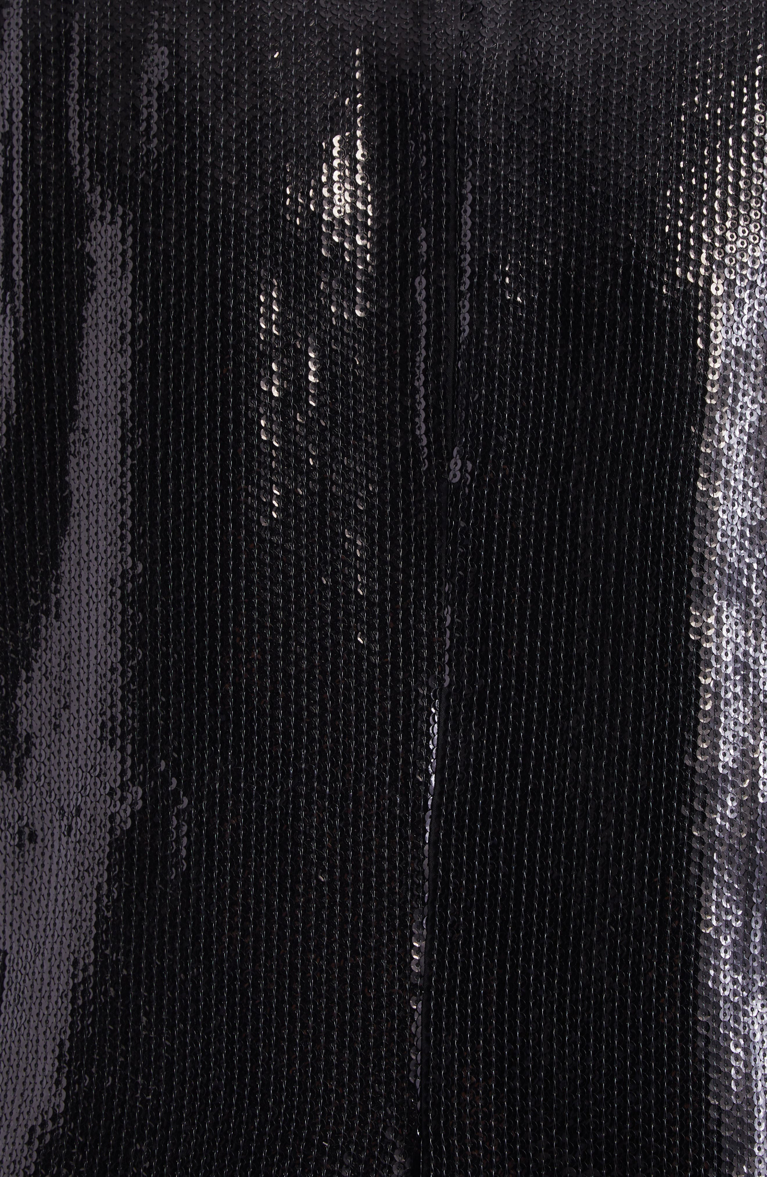 Emporio Armani Sequin Double Breasted Blazer in Solid Black at Nordstrom - 5