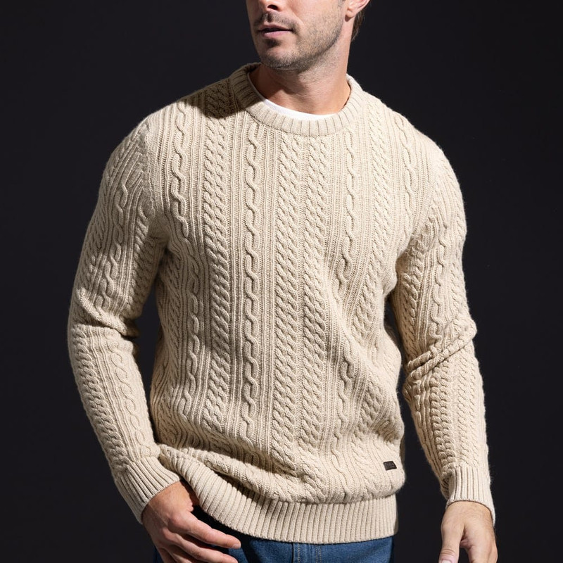 Barbour Lowfen Cable-knit Crewneck Sweater 3