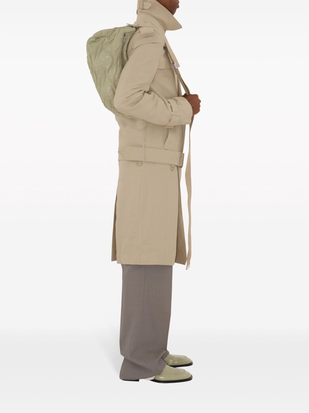 belted-waist trench coat - 3