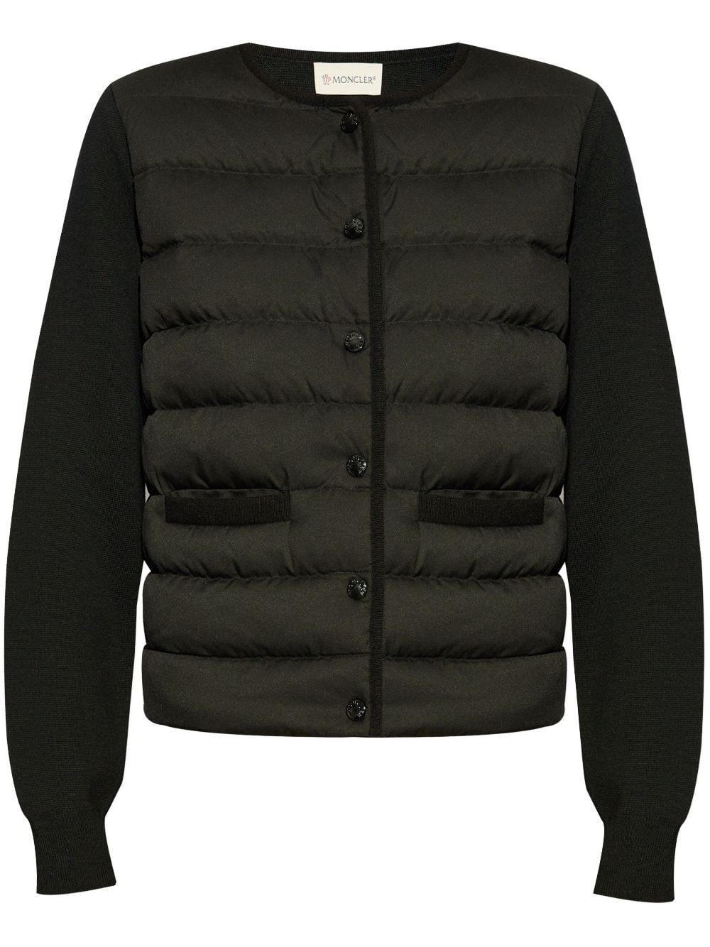 padded wool cardigan - 1